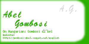 abel gombosi business card